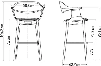 Photo du produit CHAISE HAUTE BLACKWOOD VERTE