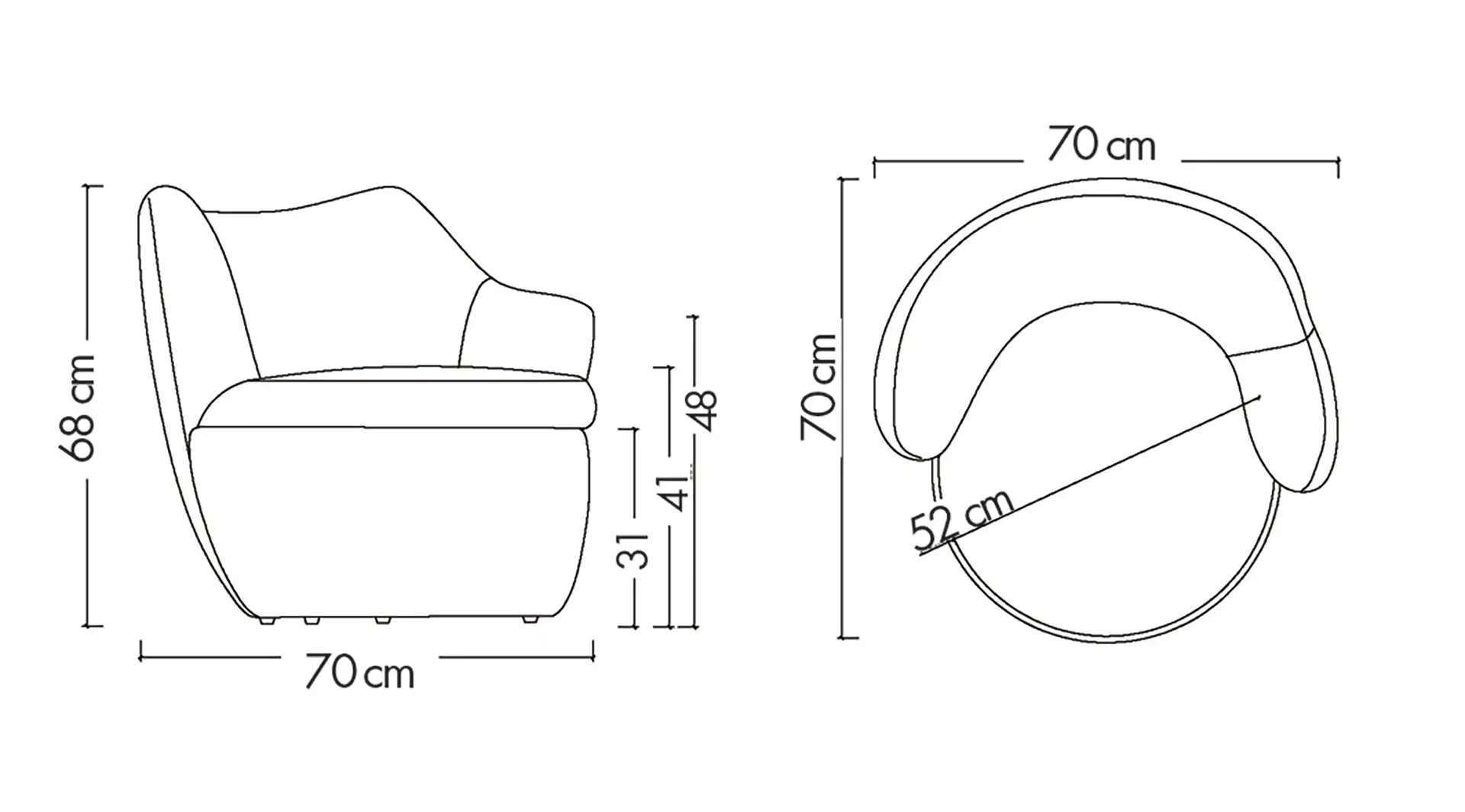 Photo du produit FAUTEUIL KURLY VERT KAKI