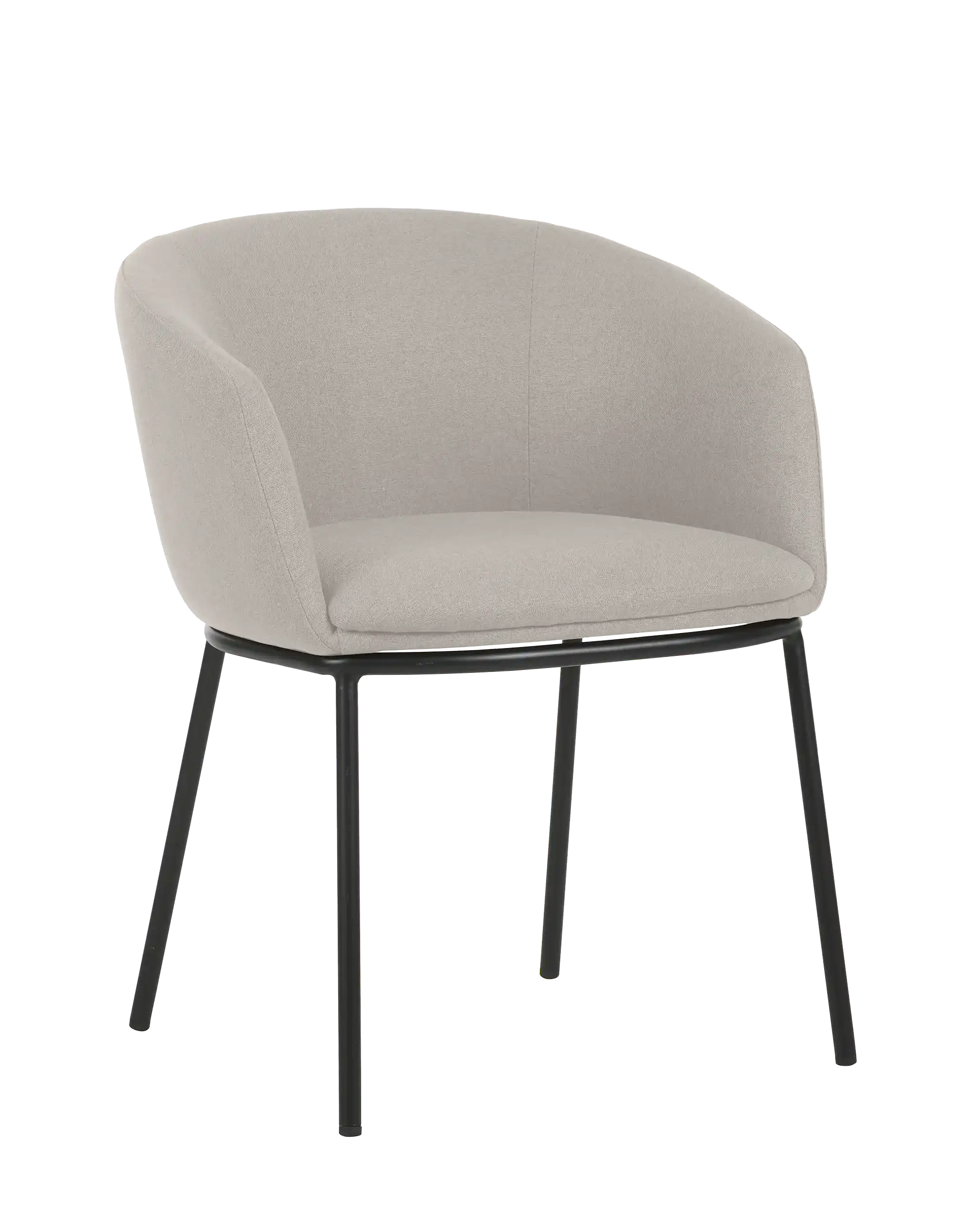 Photo du produit FAUTEUIL TISSU ARCO BEIGE LIN PIEDS METAL