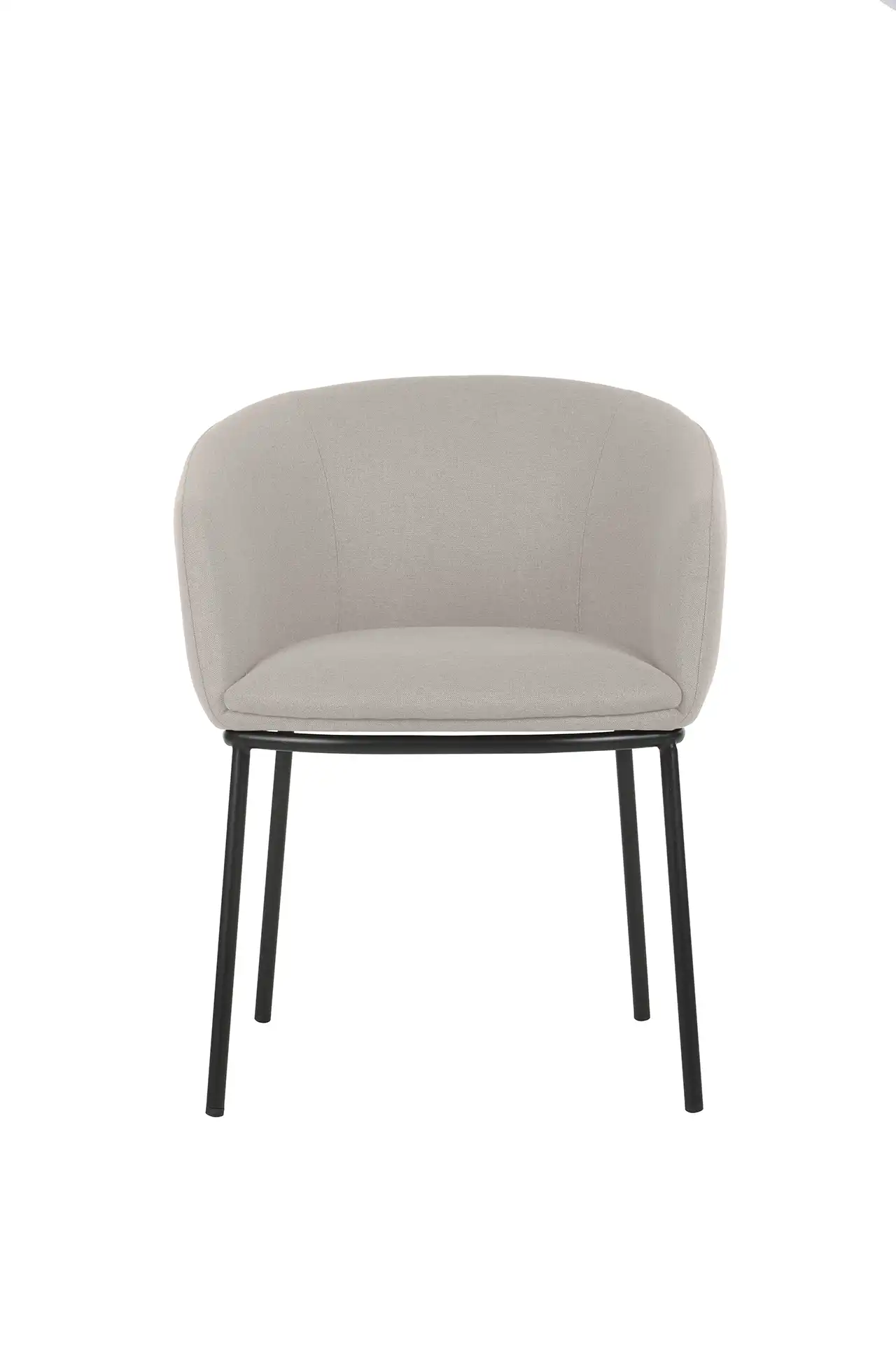 Photo du produit FAUTEUIL TISSU ARCO BEIGE LIN PIEDS METAL