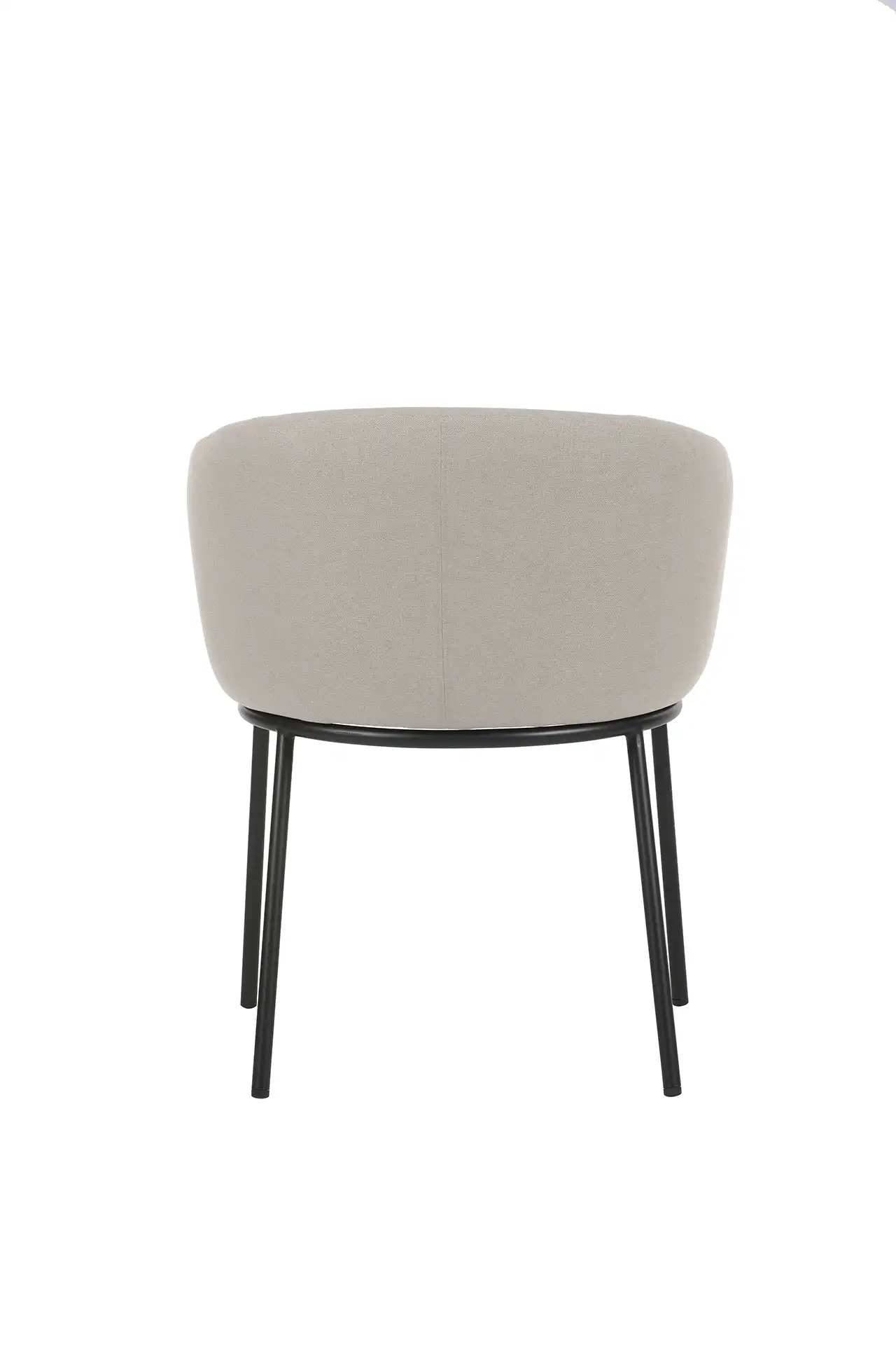 Photo du produit FAUTEUIL TISSU ARCO BEIGE LIN PIEDS METAL