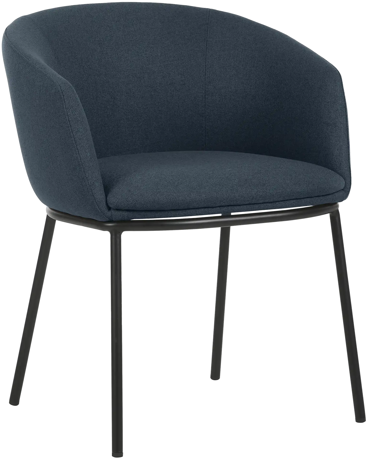 Photo du produit FAUTEUIL TISSU ARCO BLEU NUIT PIEDS METAL