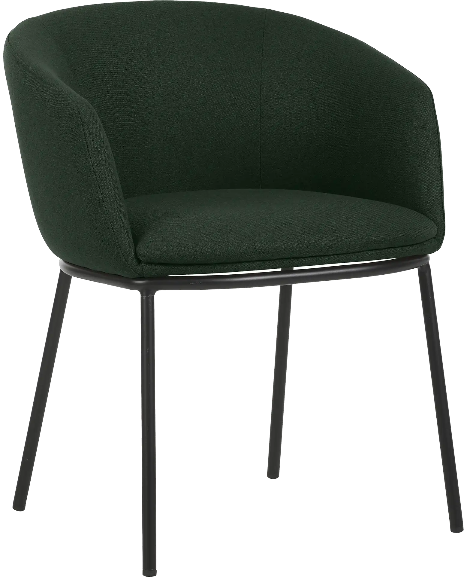 Photo du produit FAUTEUIL TISSU NON FEU ARCO VERT FONCE PIEDS METAL