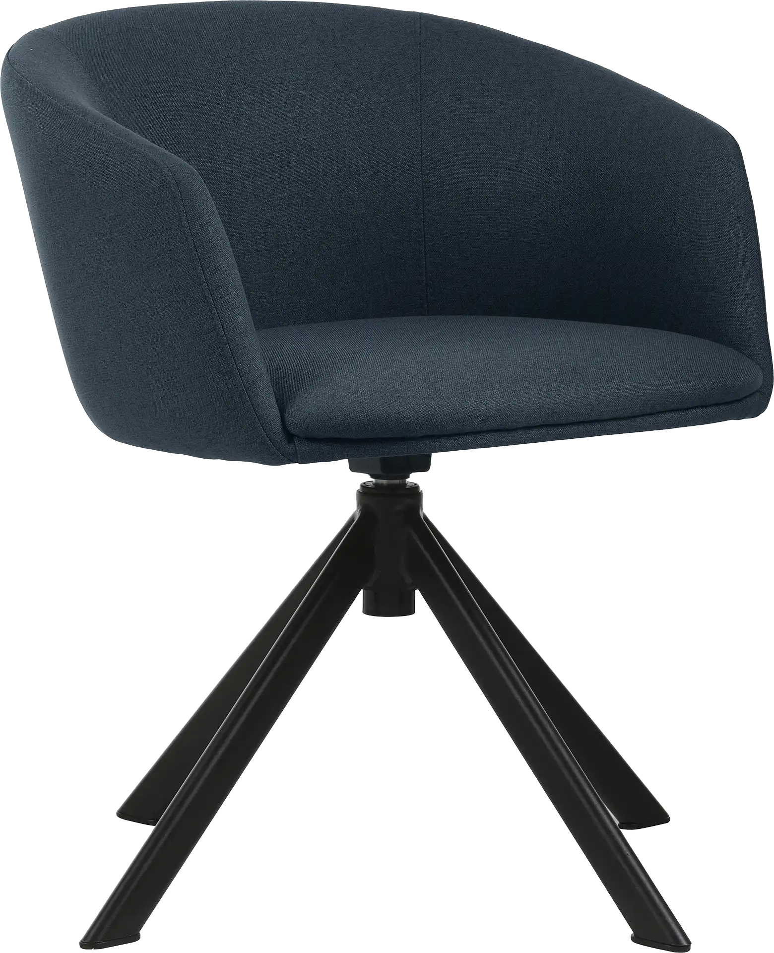 FAUTEUIL TISSU NON FEU ARCO BLEU NUIT PIED PYRAMIDAL