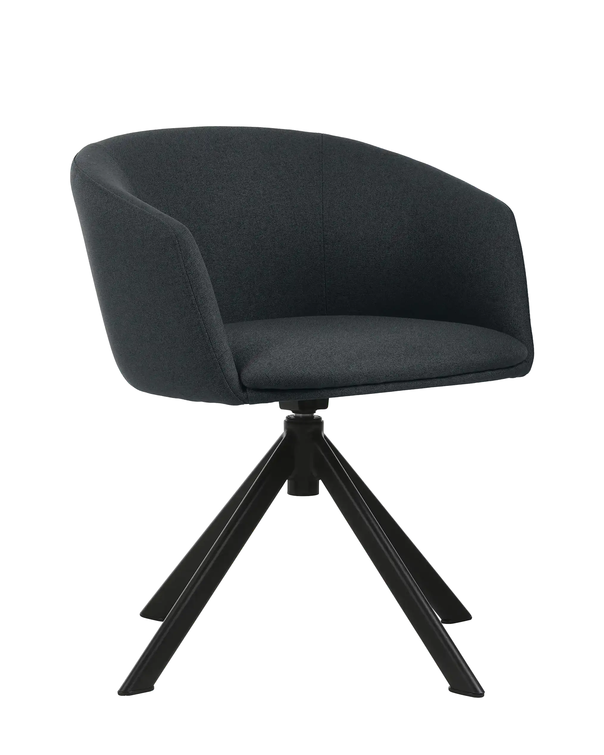 Photo du produit FAUTEUIL TISSU ARCO BLEU NUIT PIEDS PYRAMIDAL