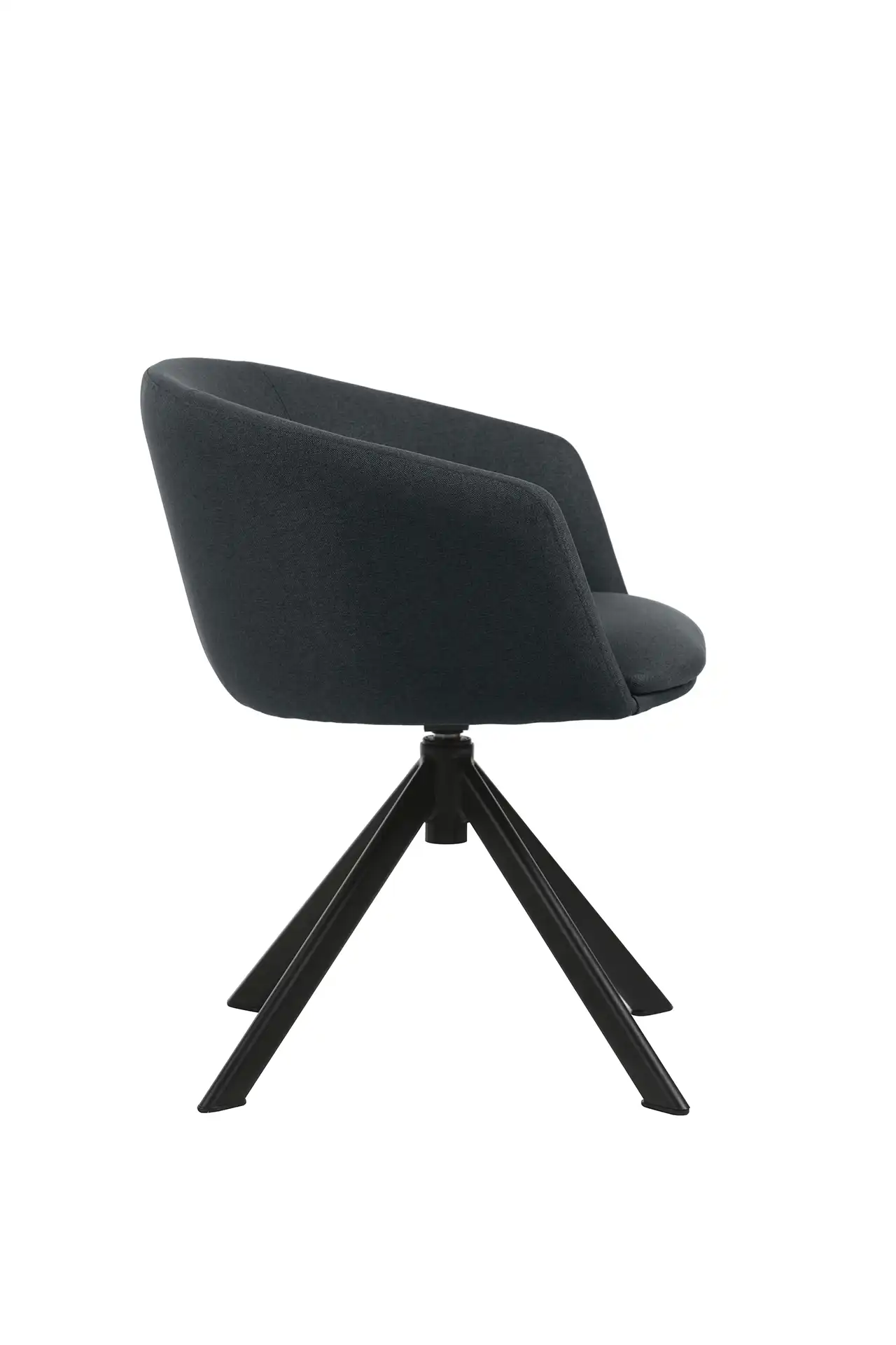 Photo du produit FAUTEUIL TISSU ARCO BLEU NUIT PIEDS PYRAMIDAL