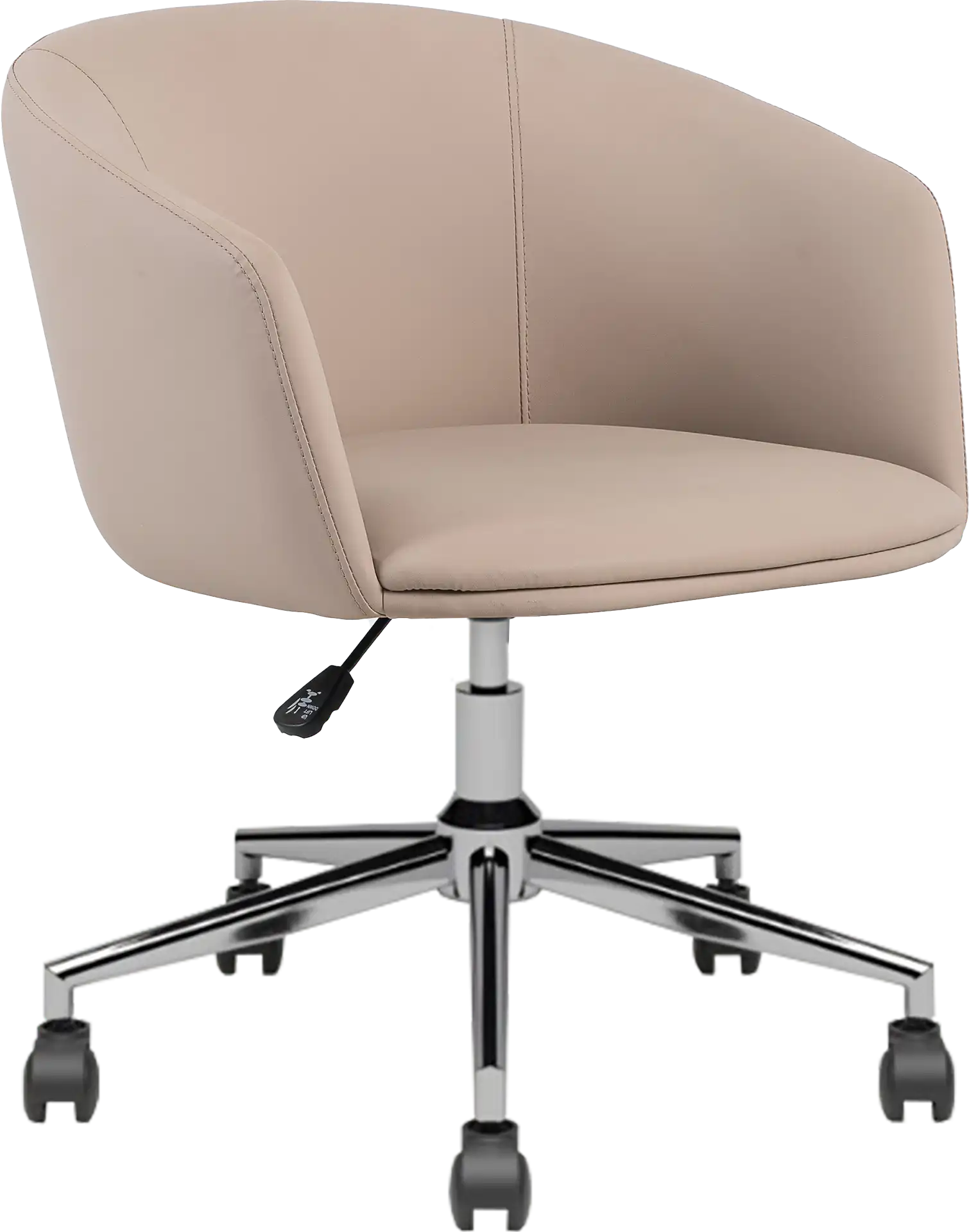 Photo du produit FAUTEUIL ARCO CHIC TAUPE PIED ROULETTES CHROMÉ