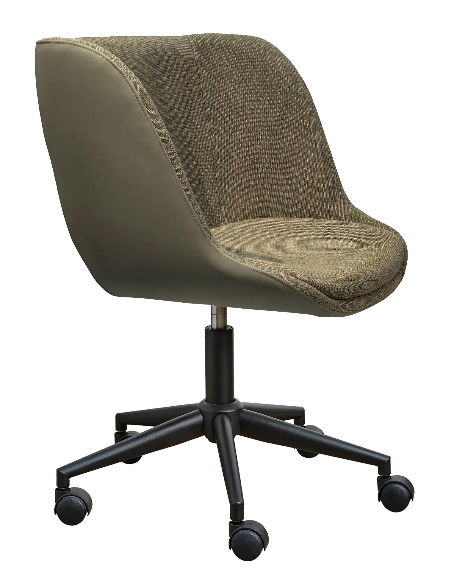 Photo du produit FAUTEUIL EGGY VERT PIETEMENT ROULETTES NOIRES