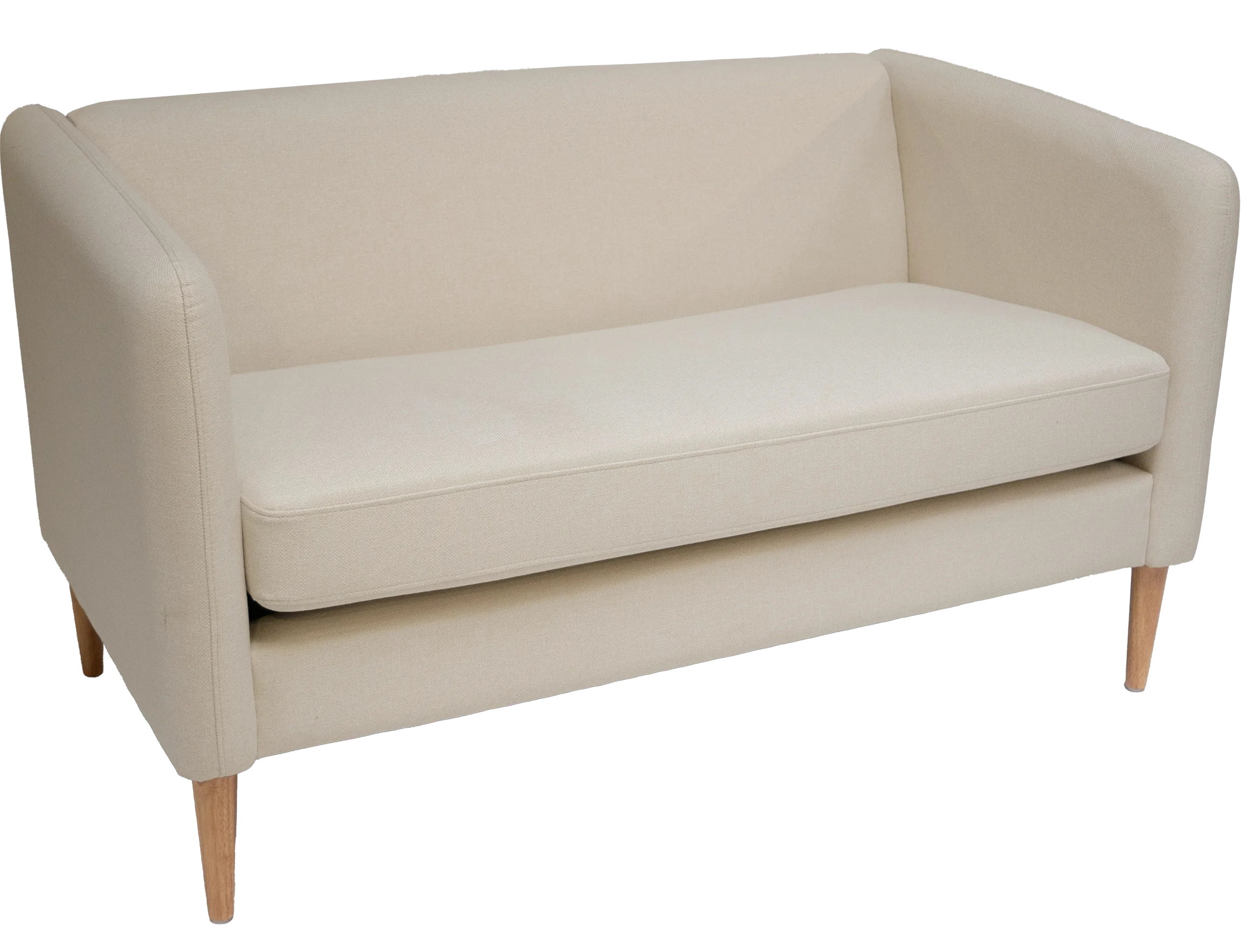 CANAPE 2 PLACES KANAP BEIGE TISSU NON FEU