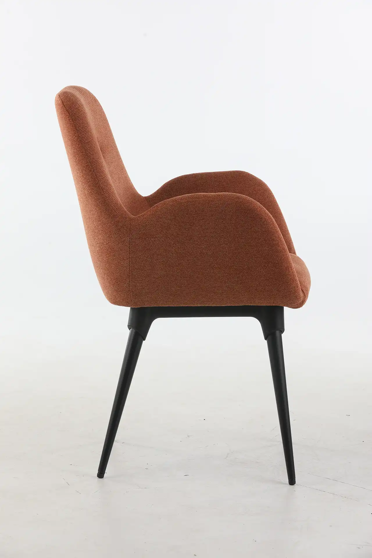 Photo du produit FAUTEUIL TISSU SHINEO TERRACOTTA PIED METAL