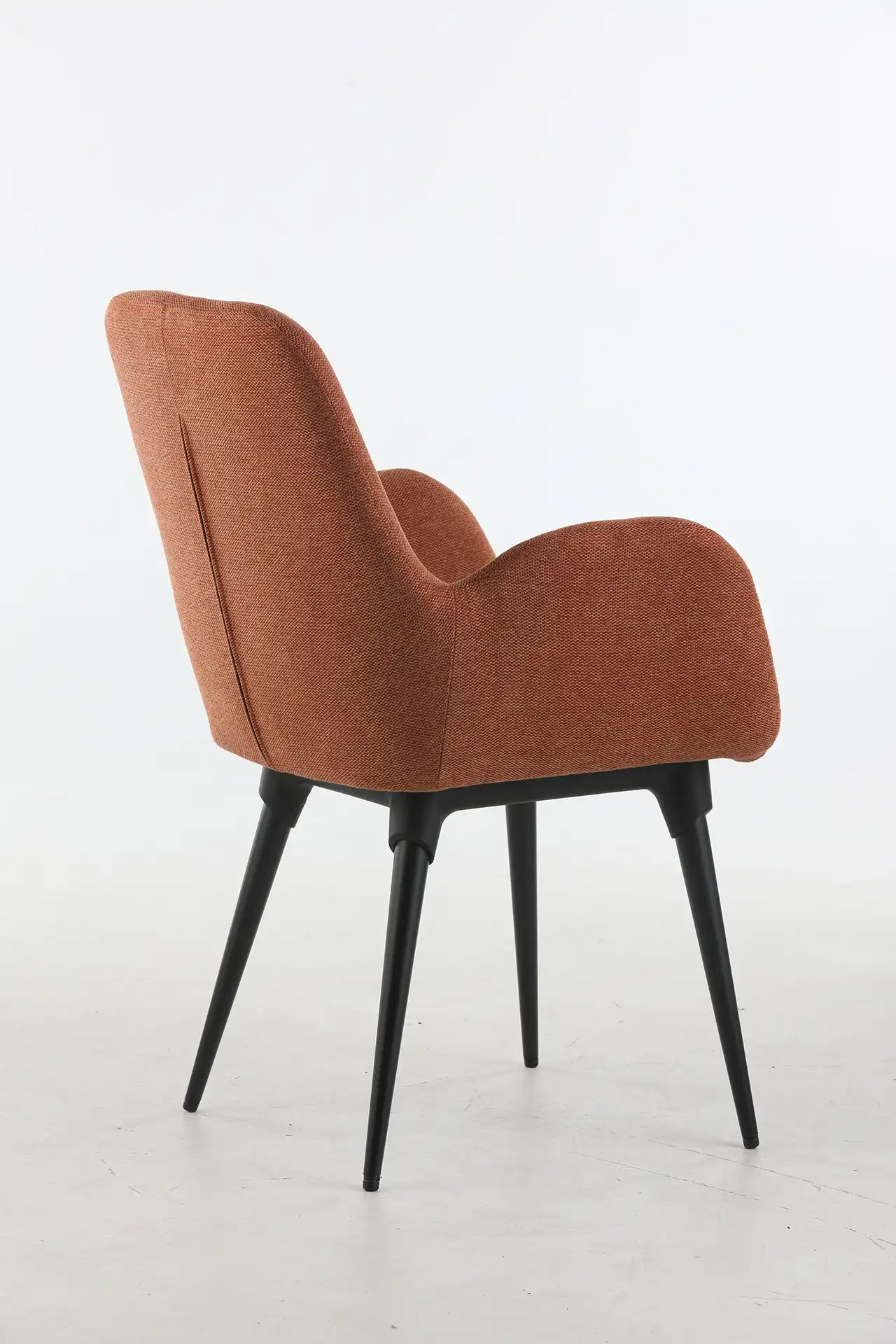 Photo du produit FAUTEUIL TISSU SHINEO TERRACOTTA PIED METAL