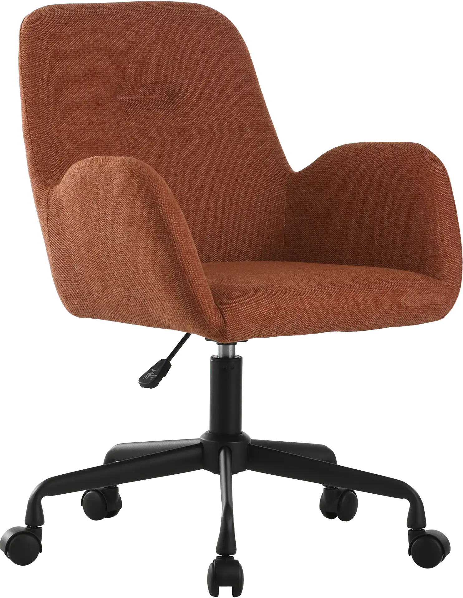 Photo du produit FAUTEUIL TISSU SHINEO TERRACOTTA ROULETTES