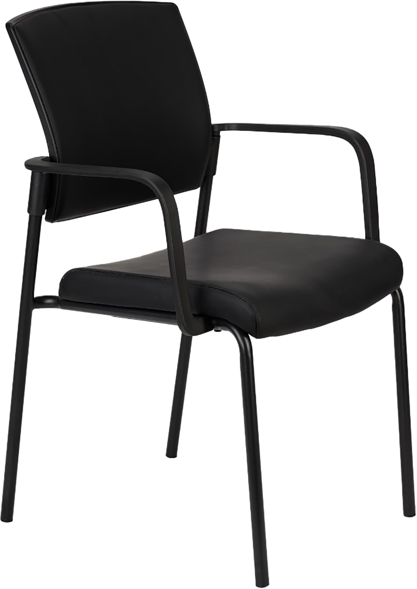 Photo du produit CHAISE SYNERGY NOIRE ASSISE PU DOSSIER PU SANS ACCOUDOIRS