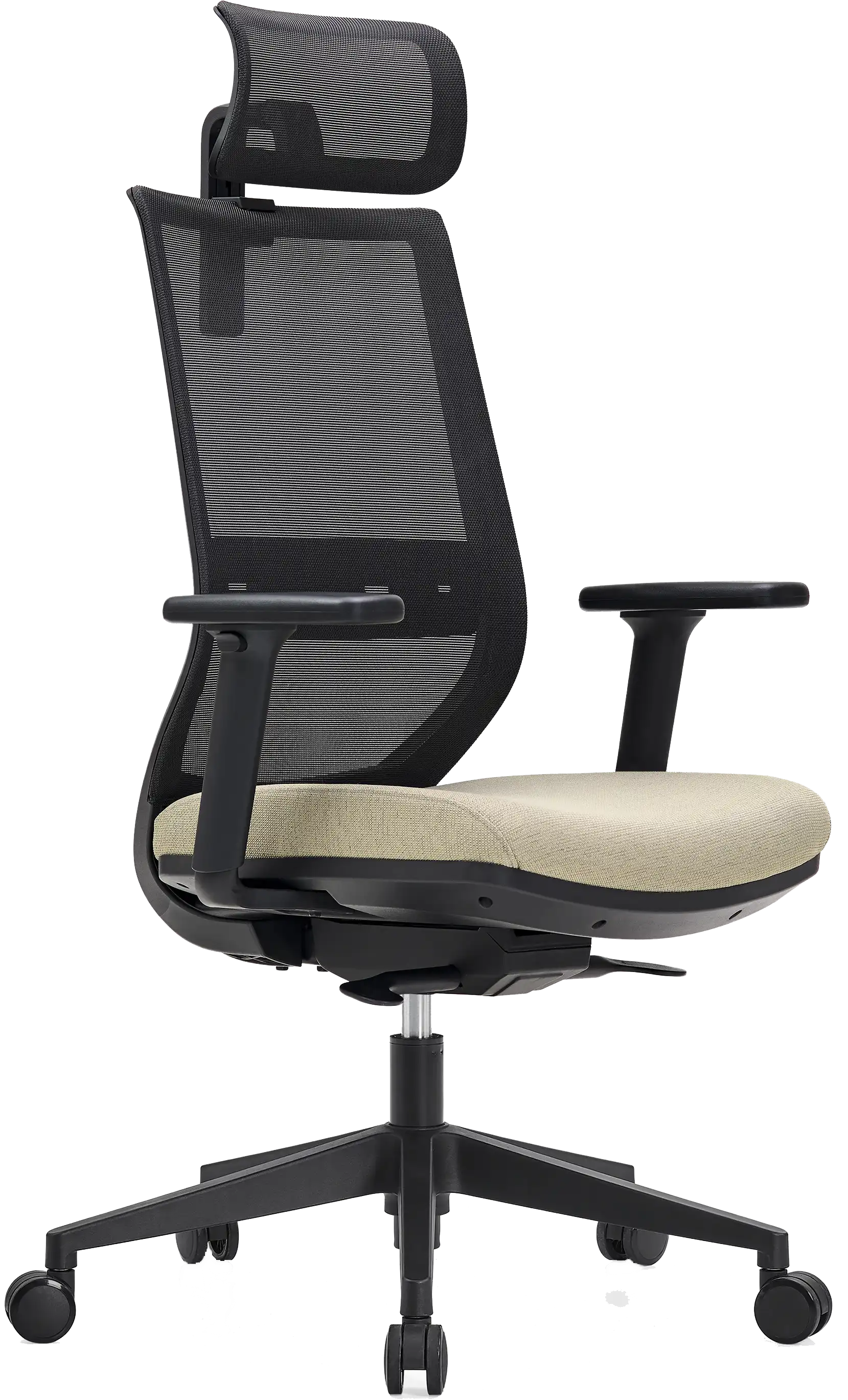 Photo du produit FAUTEUIL TECSY 2 NOIR ASSISE TAUPE