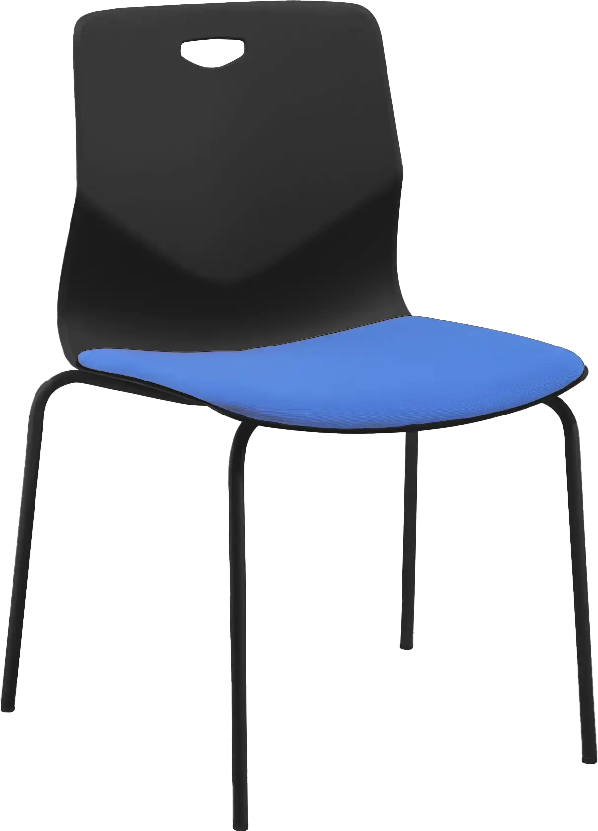 Photo du produit CHAISE TECSEAT NOIRE 4 PIEDS NOIRS