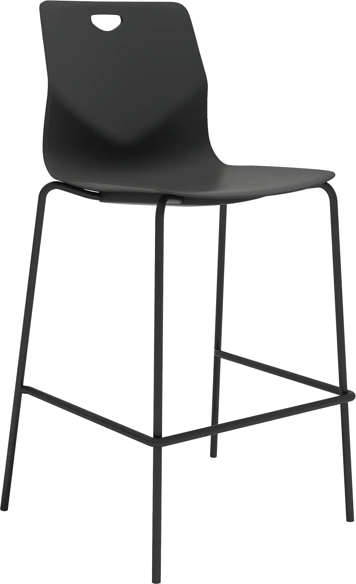 Photo du produit TABOURET TECSUP NOIR 4 PIEDS NOIRS